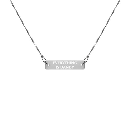 Everything is Dandy - Engraved Silver Bar Chain Necklace